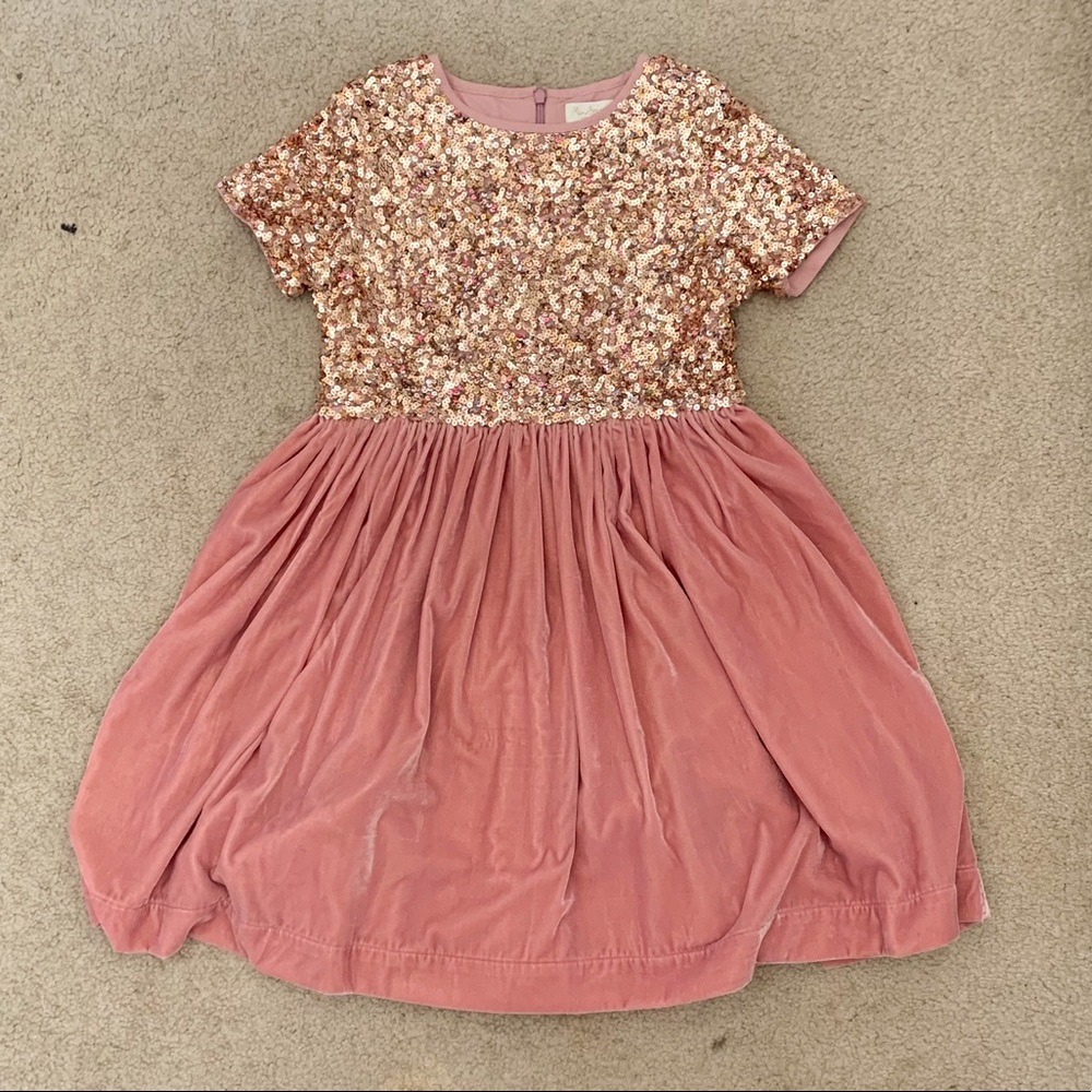 Mini Boden sequins and velvet dress